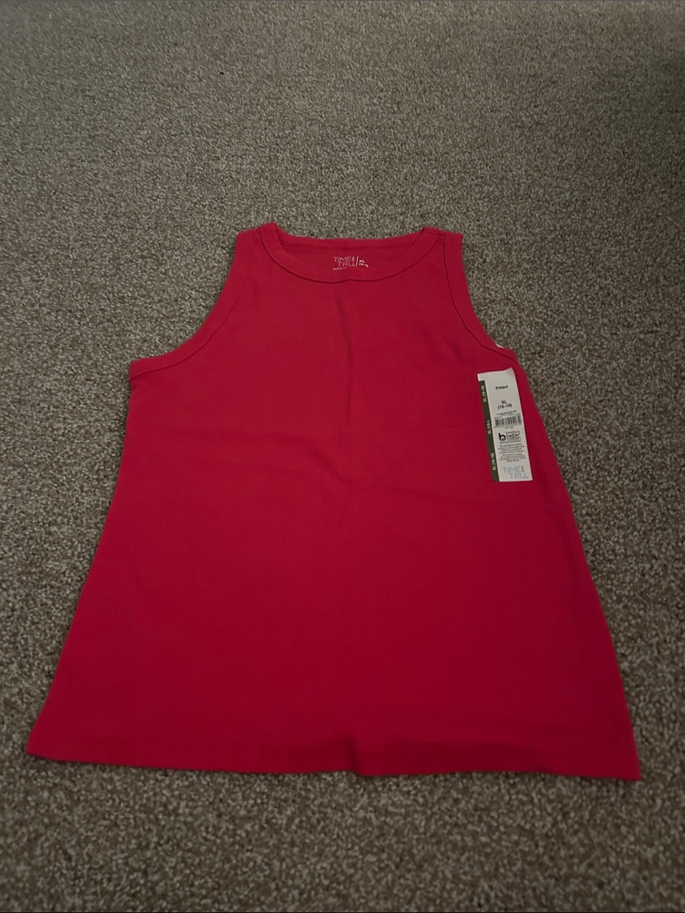 Time and Tru Red Sleeveless Tank Top